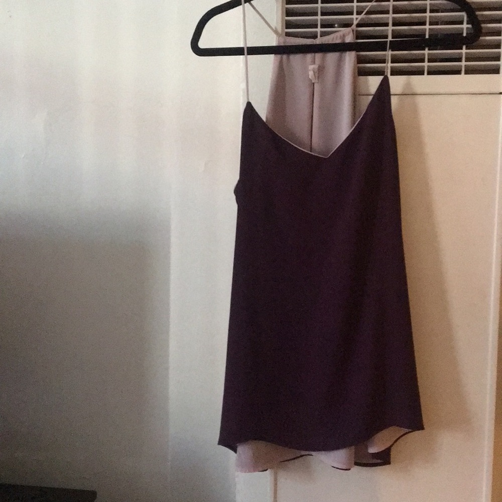 Express Purple and Light Pink Double-Layer Cami Top